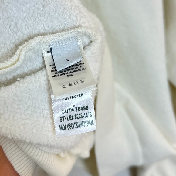 CITIZENS OF HUMANITY Remi Cotton-Blend Jersey Sweatshirt in White Size Large - Picture 7 of 9